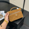 Fashion CN Suede Top Handle Vanity Case Bag 910328
