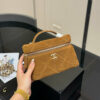 Fashion CN Suede Top Handle Vanity Case Bag 910328