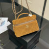 Fashion CN Suede Top Handle Vanity Case Bag 910328