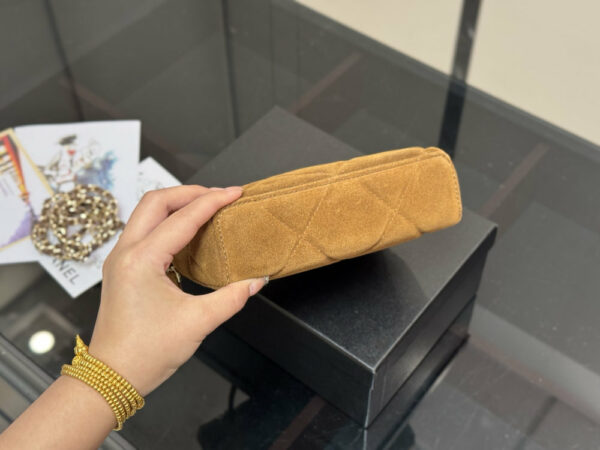 Fashion CN Suede Top Handle Vanity Case Bag 910328