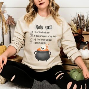 Baby Spell Halloween Pregnancy Announcement Funny Shirt Mother To Be New Mom T-Shirt