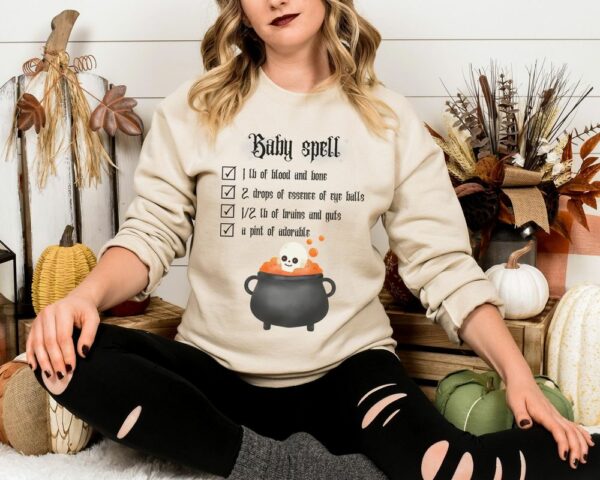 Baby Spell Halloween Pregnancy Announcement Funny Shirt Mother To Be New Mom T-Shirt
