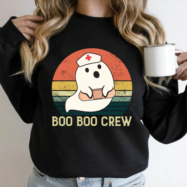 Boo Boo Crew Nurse Halloween Shirt For Nurses RN Ghost T-Shirt