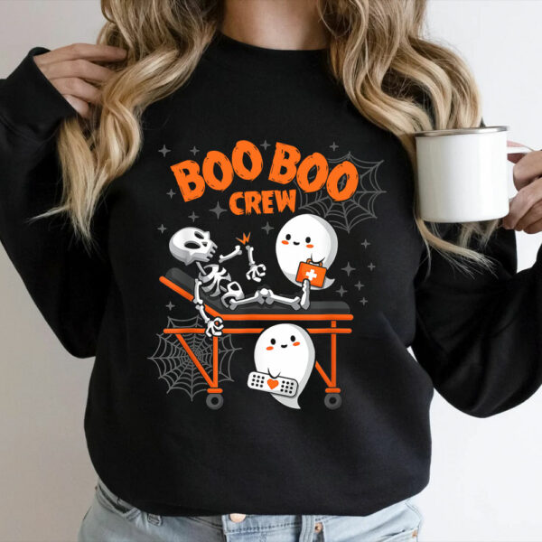 Boo Boo Crew Ghost Doctor Paramedic EMT Nurse Halloween T-Shirt