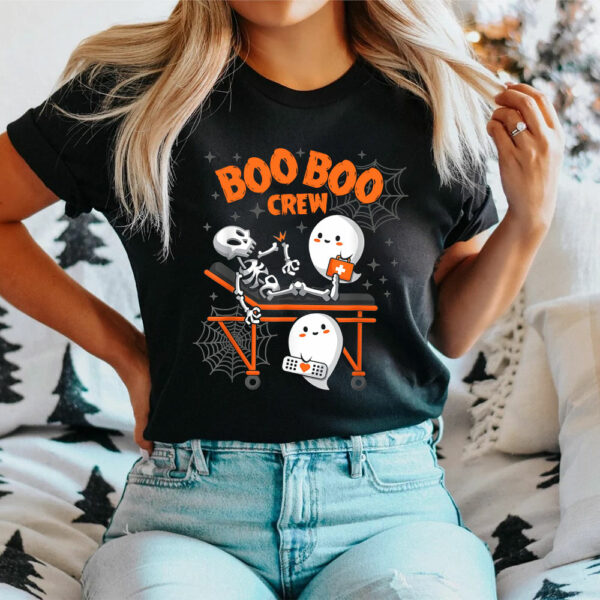 Boo Boo Crew Ghost Doctor Paramedic EMT Nurse Halloween T-Shirt