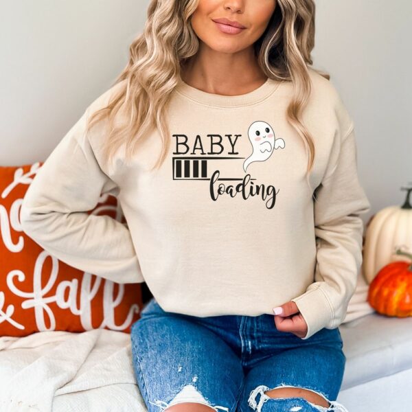 Baby Loading Funny Halloween Pregnancy Announcement Shirt Mom To Be Cute Couple T-Shirt