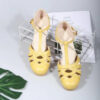 Yellow Leather T-Strap Mary Janes E7610 Yellow Leather T-Strap Mary Janes E7610