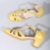 Yellow Leather T-Strap Mary Janes E7610 Yellow Leather T-Strap Mary Janes E7610