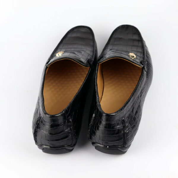 Genuine Leather Men’s Shoes Black Alligator Slip-On Loafer Men Shoes J5528 Genuine Leather Men’s Shoes Black Alligator Slip-On Loafer Men Shoes J5528