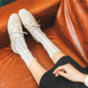 Handmade Women Genuine Leather Tie Shoes K8821