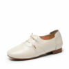 Handmade Women Genuine Leather Tie Shoes K8821