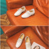 Handmade Women Genuine Leather Tie Shoes K8821