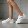 Men’s White Leather Sneakers L0173 Men’s White Leather Sneakers L0173