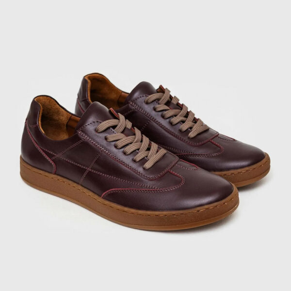 Leather Sneakers, Fashionable Handcrafted Footwear Z1199