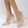 Sheer Stiletto Heels, Pointed Bridal Shoes For Weddings M1974 Sheer Stiletto Heels, Pointed Bridal Shoes For Weddings M1974