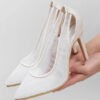 Sheer Stiletto Heels, Pointed Bridal Shoes For Weddings M1974 Sheer Stiletto Heels, Pointed Bridal Shoes For Weddings M1974