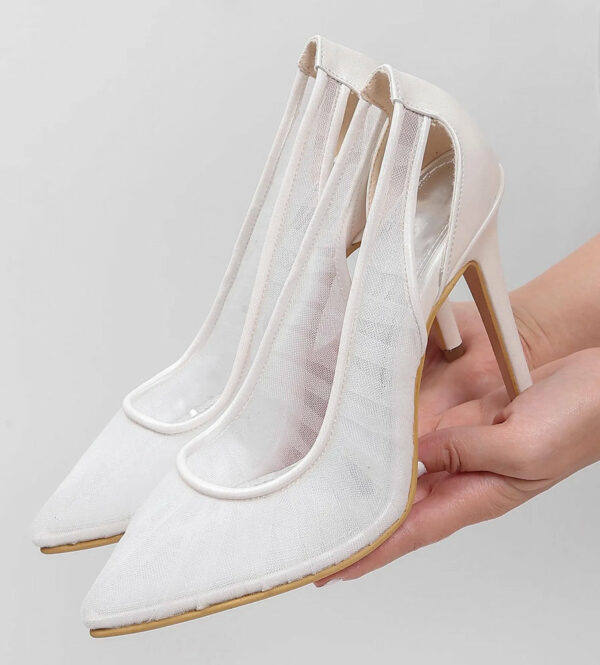 Sheer Stiletto Heels, Pointed Bridal Shoes For Weddings M1974 Sheer Stiletto Heels, Pointed Bridal Shoes For Weddings M1974