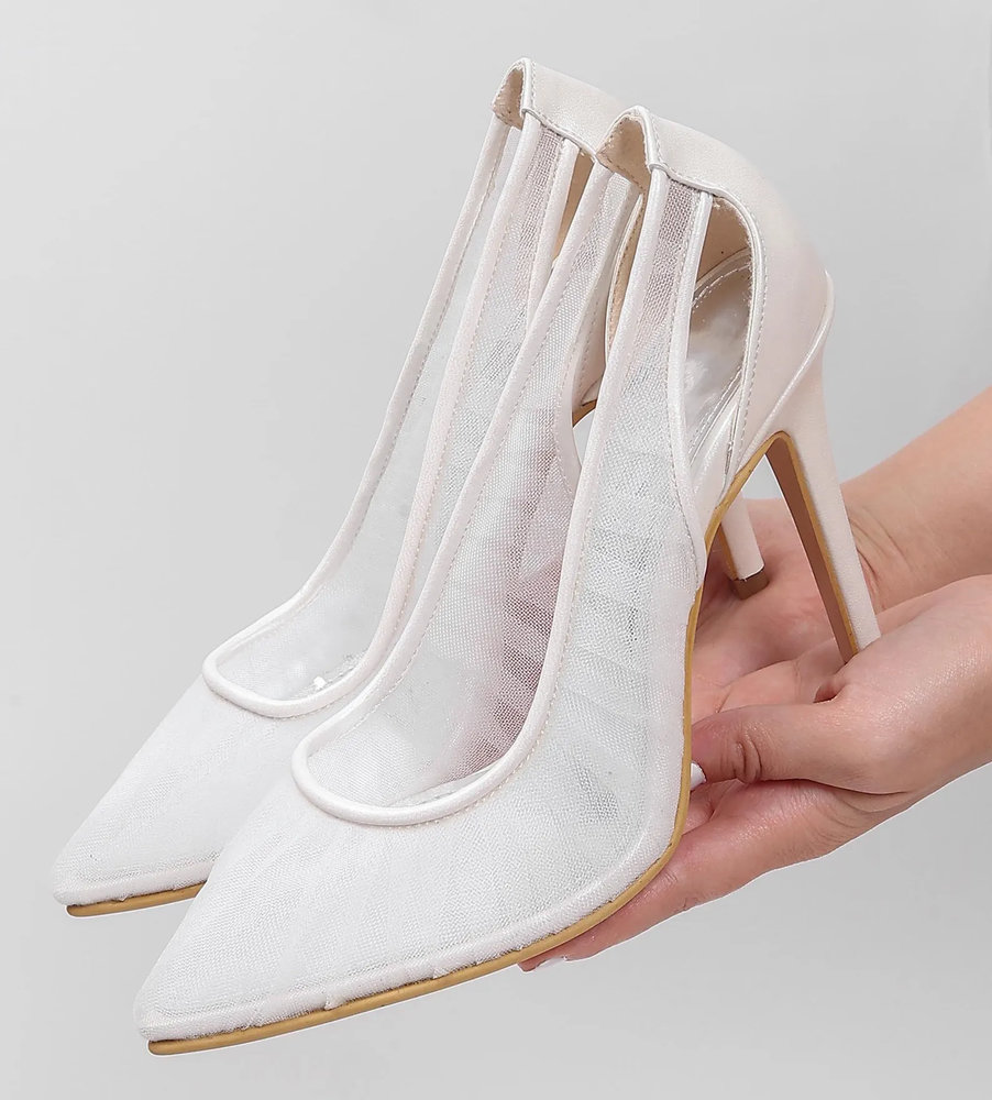 Sheer Stiletto Heels, Pointed Bridal Shoes For Weddings M1974 Sheer Stiletto Heels, Pointed Bridal Shoes For Weddings M1974