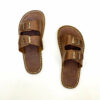 Handmade Leather Sandals, Floor-level Sandals With Brass Accents S0125 Handmade Leather Sandals, Floor-level Sandals With Brass Accents S0125