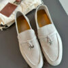 Suede Leather Loafers, Women’s Comfortable Summer Shoes N2649