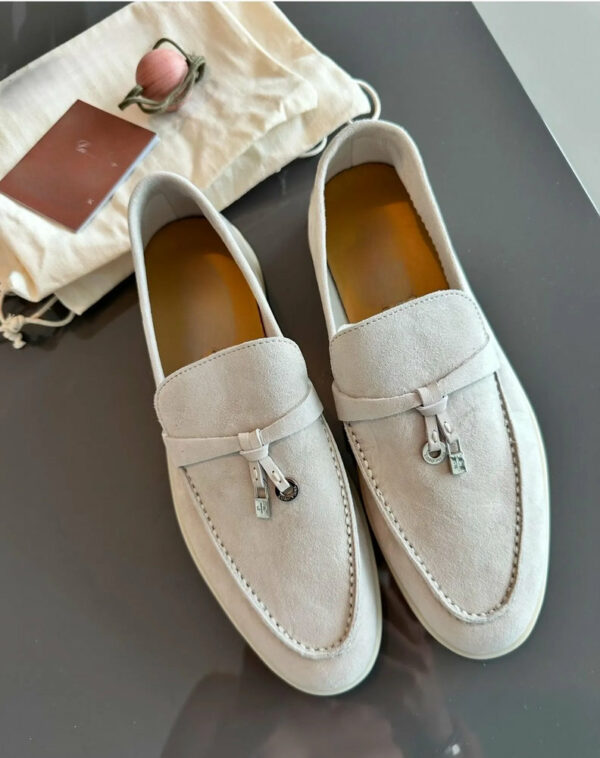 Suede Leather Loafers, Women’s Comfortable Summer Shoes N2649