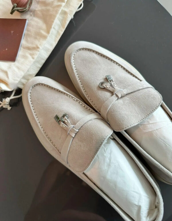 Suede Leather Loafers, Women’s Comfortable Summer Shoes N2649