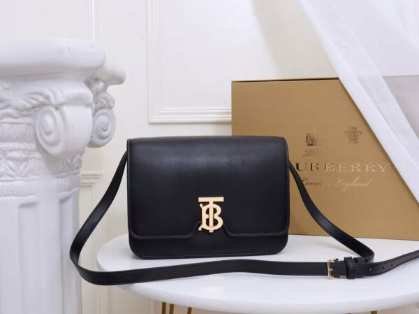 Burberry Medium Grainy Leather Black Bag
