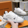 LV Trainer Sneaker White Monogram Leather 0518C80