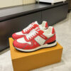 LV Run Away Sneaker Red White Monogram Leather 0523C80 LV Run Away Sneaker Red White Monogram Leather 0523C80