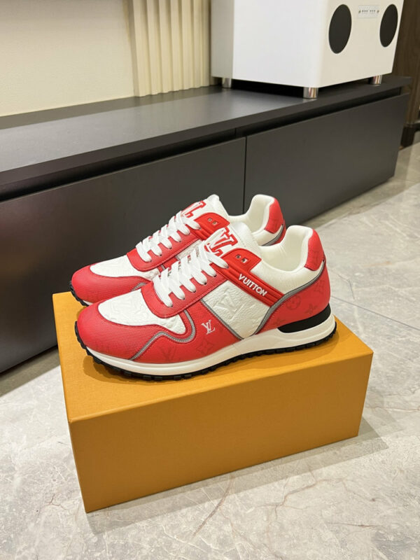 LV Run Away Sneaker Red White Monogram Leather 0523C80 LV Run Away Sneaker Red White Monogram Leather 0523C80
