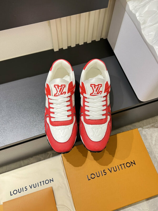 LV Run Away Sneaker Red White Monogram Leather 0523C80 LV Run Away Sneaker Red White Monogram Leather 0523C80