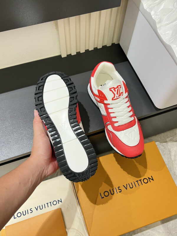 LV Run Away Sneaker Red White Monogram Leather 0523C80 LV Run Away Sneaker Red White Monogram Leather 0523C80