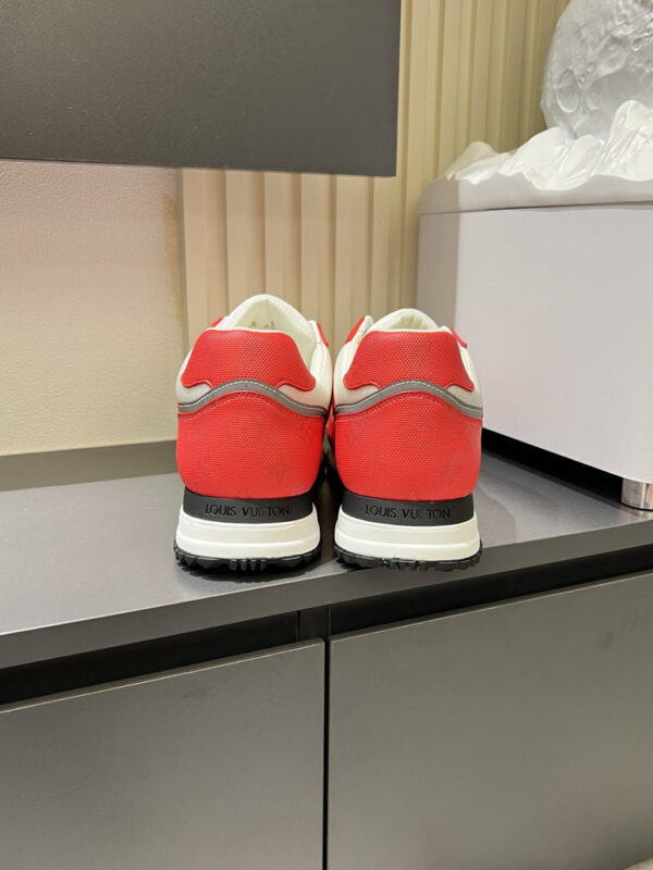 LV Run Away Sneaker Red White Monogram Leather 0523C80 LV Run Away Sneaker Red White Monogram Leather 0523C80