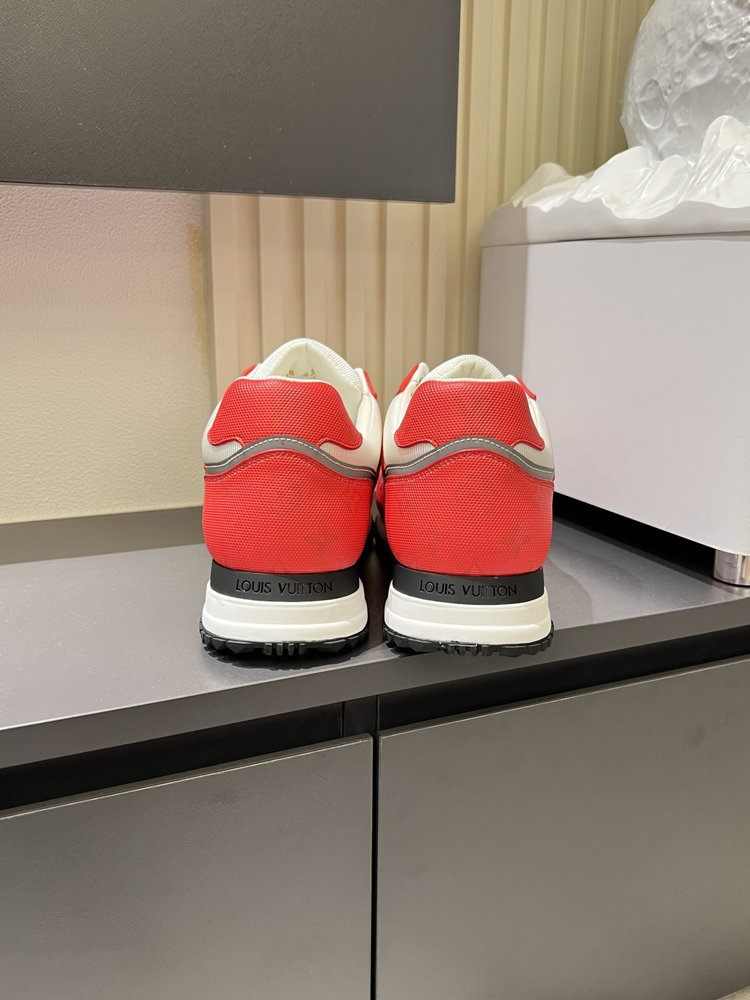 LV Run Away Sneaker Red White Monogram Leather 0523C80 LV Run Away Sneaker Red White Monogram Leather 0523C80