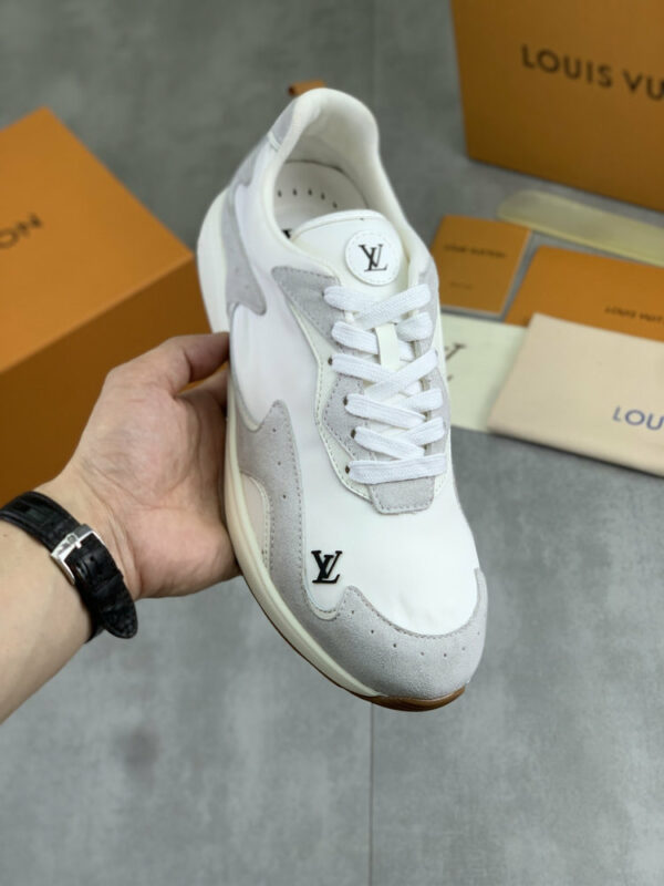 LV Olympia Sneaker White Grey Suede Leather 0530C40