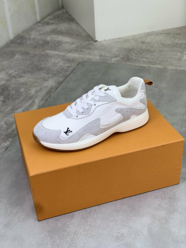 LV Olympia Sneaker White Grey Suede Leather 0530C40