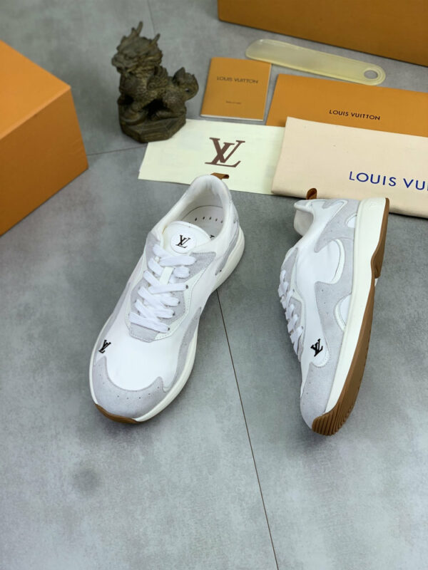LV Olympia Sneaker White Grey Suede Leather 0530C40