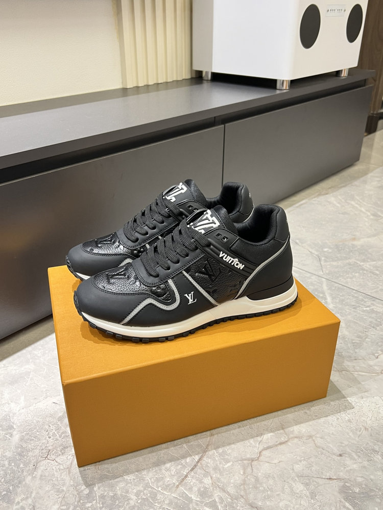 LV Run Away Sneaker Black White Monogram Leather 0523C80 LV Run Away Sneaker Black White Monogram Leather 0523C80