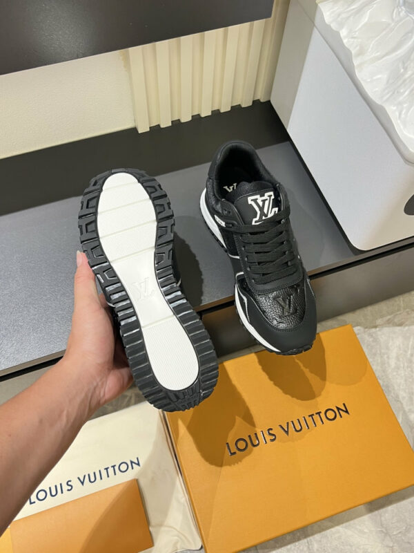 LV Run Away Sneaker Black White Monogram Leather 0523C80 LV Run Away Sneaker Black White Monogram Leather 0523C80
