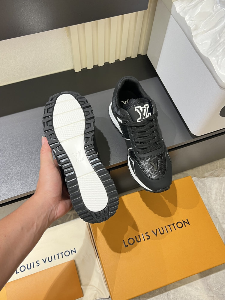 LV Run Away Sneaker Black White Monogram Leather 0523C80 LV Run Away Sneaker Black White Monogram Leather 0523C80