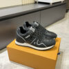 LV Run Away Sneaker Black White Monogram Leather 0523C80 LV Run Away Sneaker Black White Monogram Leather 0523C80
