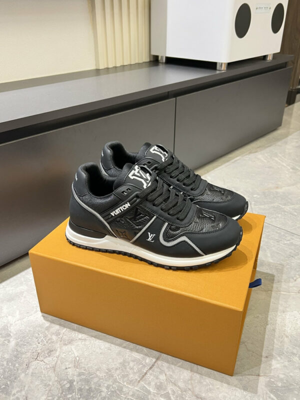 LV Run Away Sneaker Black White Monogram Leather 0523C80 LV Run Away Sneaker Black White Monogram Leather 0523C80