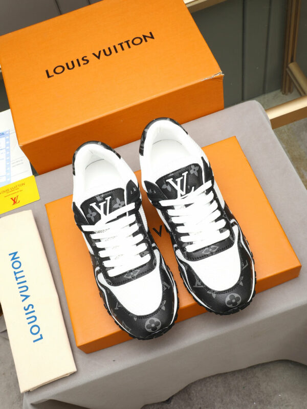 LV Run Away Sneaker Black White Monogram Eclipse 0514C50