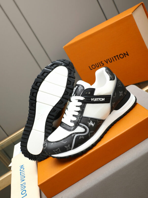 LV Run Away Sneaker Black White Monogram Eclipse 0514C50