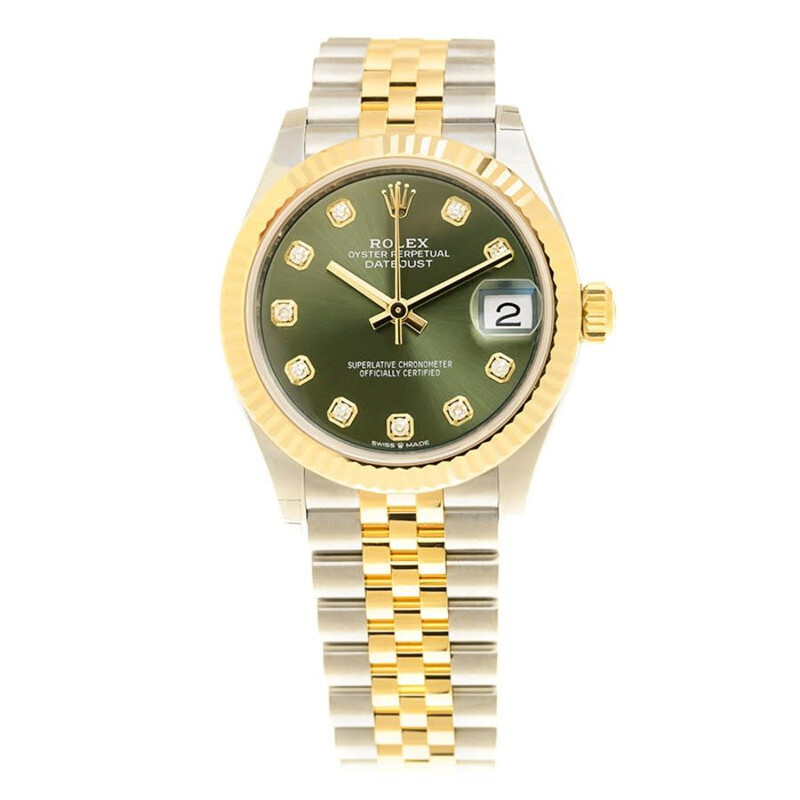 Rolex Datejust 31 Olive Green Diamond Dial Automatic Watch Rolex Datejust 31 Olive Green Diamond Dial Automatic Watch