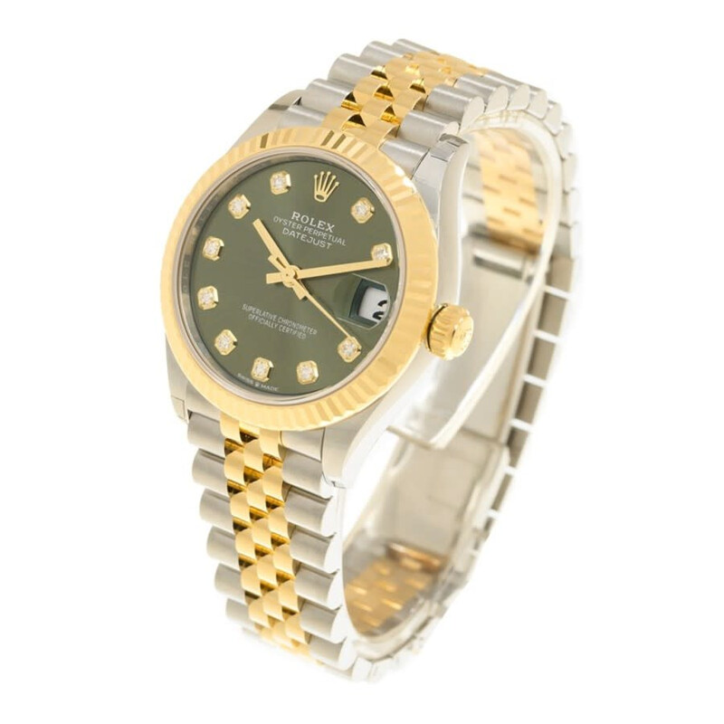 Rolex Datejust 31 Olive Green Diamond Dial Automatic Watch Rolex Datejust 31 Olive Green Diamond Dial Automatic Watch