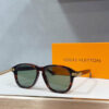 LV Oversized Aviator Sunglasses with Gold-Tone V Detail 147640