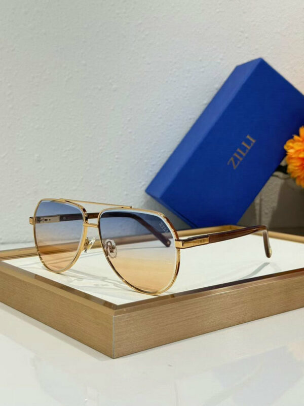 Zilli Luxury Metal Aviator Sunglasses 605160000-1