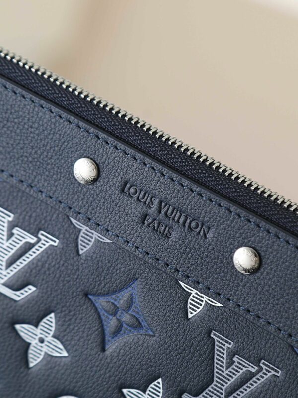 LV Pochette Voyage MM Monogram Ink Navy Blue Clutch Bag 28913 LV Pochette Voyage MM Monogram Ink Navy Blue Clutch Bag 28913
