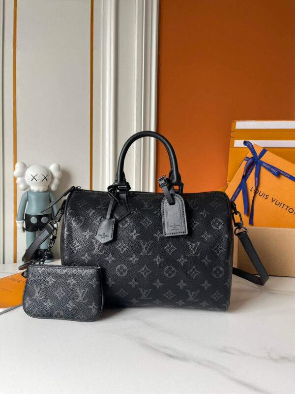 LV Speedy Soft 30 Monogram Eclipse Canvas Bag M13344-M40391 BC